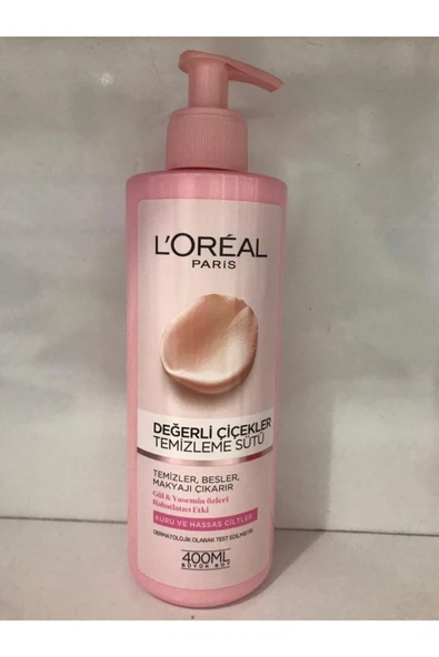 L'Oreal Paris Kuru Ve Hassas Ciltler Için Değerli Çiçekler Temizleme Sütü 400 Ml ürün görseli 1