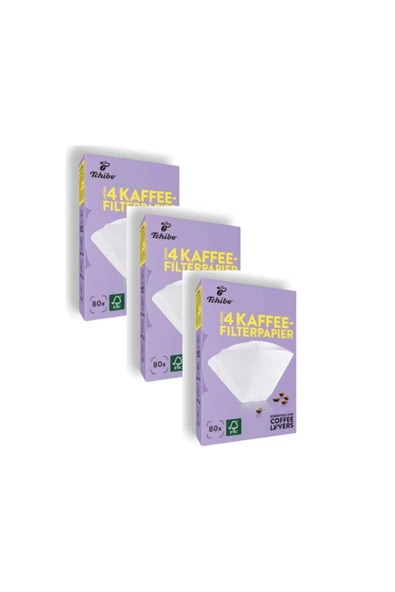 Tchibo Filtre Kahve Kağıdı 4 Numara 80 Adet (kağıt Filtre) X3 Adet ürün görseli 1
