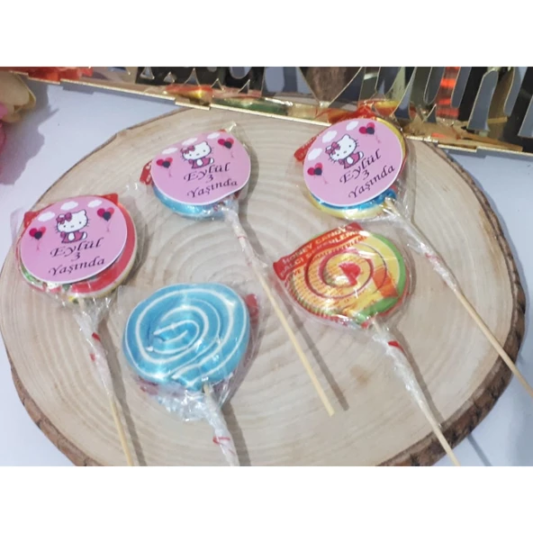 Lolipop Etiketli Bebek ve Doğum Günü Şekeri(15 Adet) ürün görseli 1