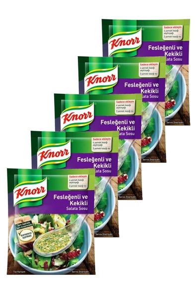 Knorr Salata Sosu Fesleğenli Ve Kekikli 5x10 Gr. Beşli Set ürün görseli 1