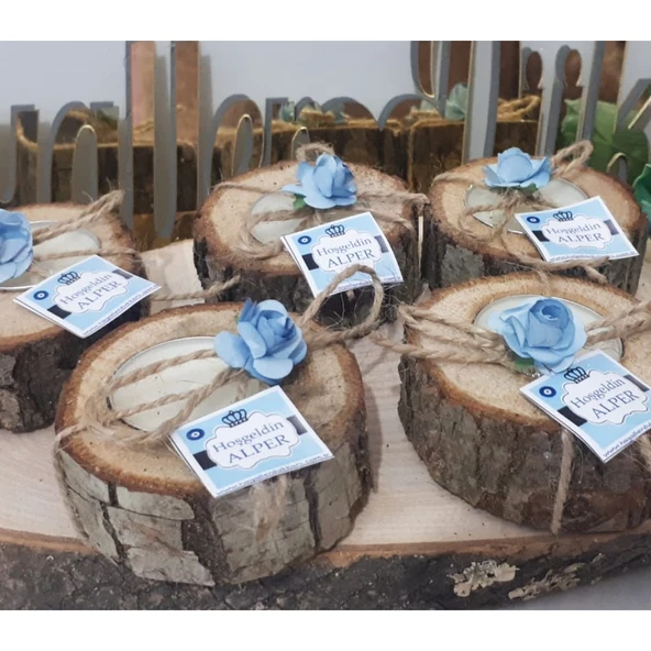 Ağaç Mumluk Baby shower Hediyelik(20 Adet) ürün görseli 1
