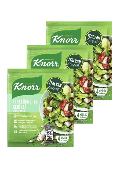Knorr Fesleğenli & Kekikli Salata Sosu 5x10 Gr. Üçlü Set ürün görseli 1