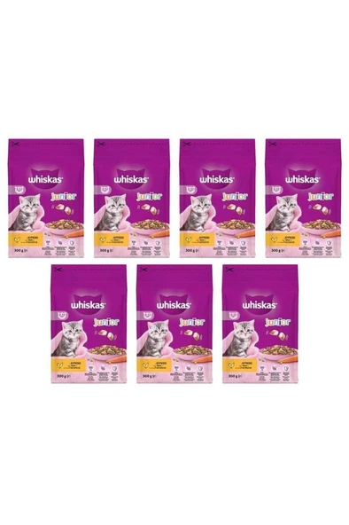 Whiskas Yavru Tavuklu Kedi Kuru Mama 300 G 7x ürün görseli 1