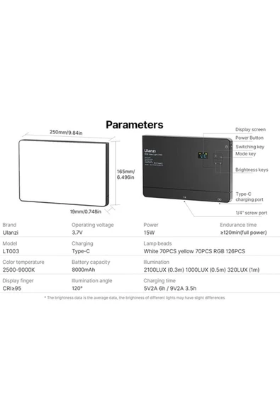 ulanzi Lt003 Rgb Led Video Efekt Işık - Resim 7