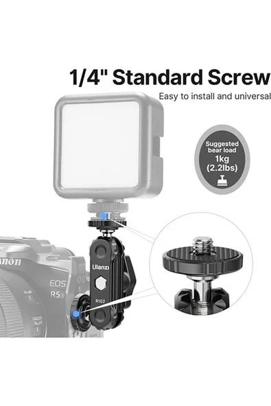 ulanzi R102 Ball Head Magic Arm Hareketli Kol - Resim 5
