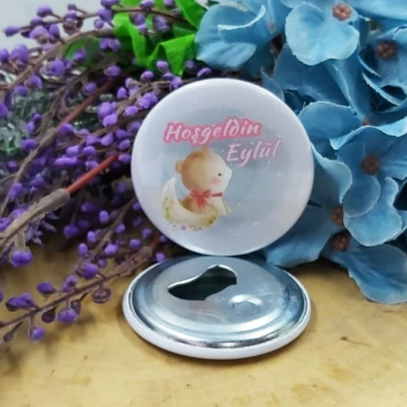 Ayda Bebekk Konsept Baskılı Bebek Şekeri Metal Magnet Aç(15 Adet) ürün görseli 1
