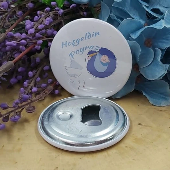 Bebek Getiren Leylekli Metal Bebek Şekeri Metal Magnet A(15 Adet) ürün görseli 1