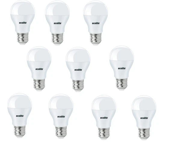 Ecolite 10 Adet 11W Günışığı 3000k Led Ampul E27 Duylu 1055 Lümen ürün görseli 1