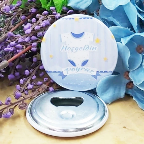 Elbiseli Baskılı Erkek Bebek Metal Magnet Açacak 58 mm(15 Adet) ürün görseli 1