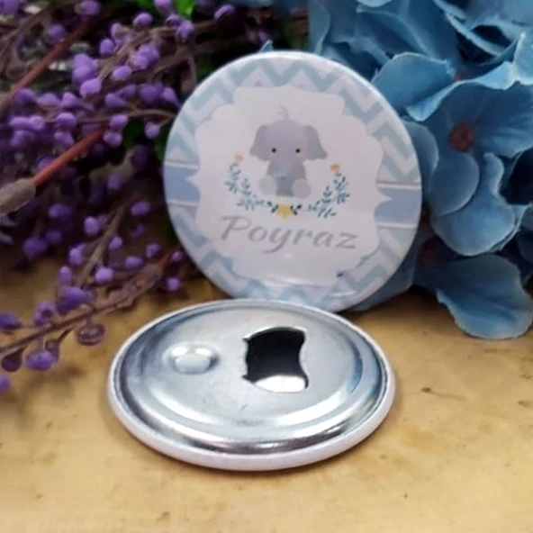 Giri Mavi Filli Baskılı  Metal Bebek Hediyeliği Bebek Şe(15 Adet) ürün görseli 1
