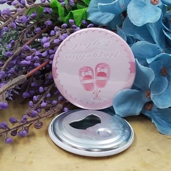 Pusetli Bebek Konsept Baskılı Bebek Şekeri Metal Magnet (15 Adet) ürün görseli 1