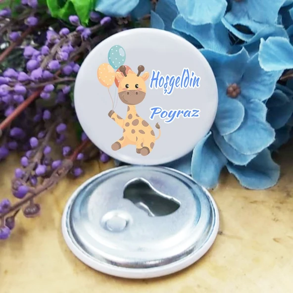 Baskılı Açacak Bebek Şekeri Magnet Metal 6 cm(15 Adet) ürün görseli 1