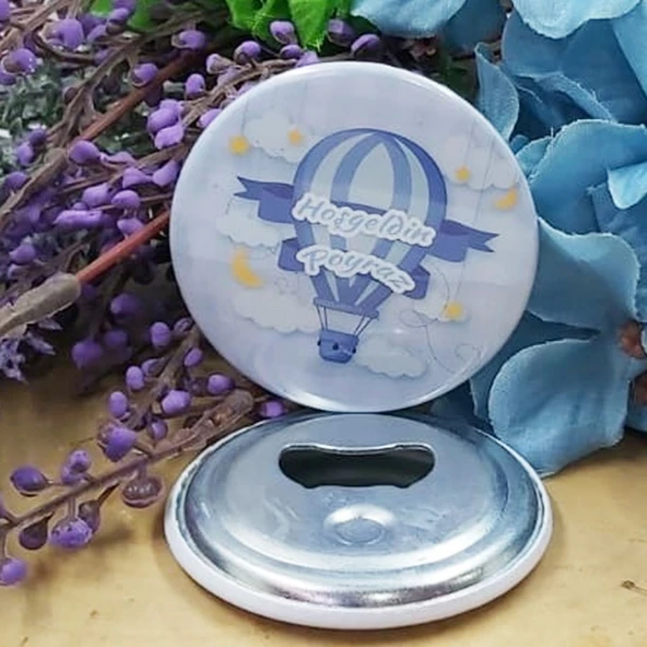 Uçan Balon Konsetp Baskılı Erkek Bebek Metal Magnet Açac(15 Adet) ürün görseli 1