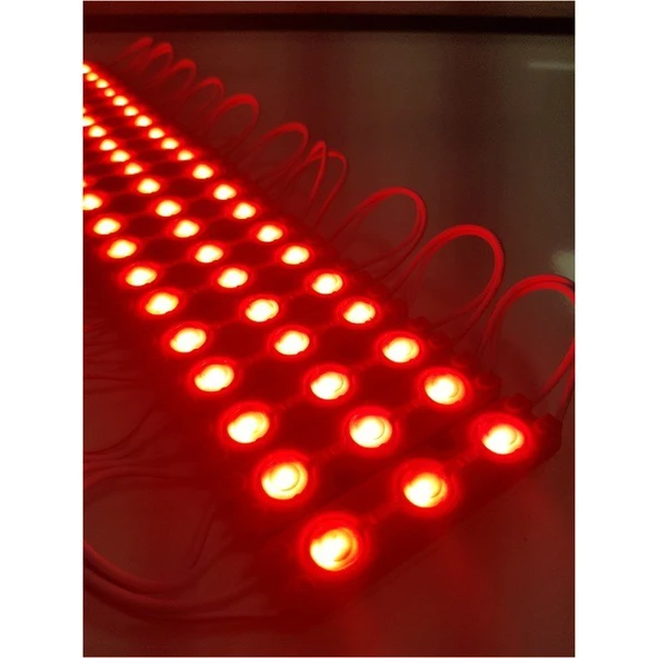 10 Adet 5 Watt Kırmızı Işık IP65 Modül Led, 10 Adet Magnetli, Çok Kaliteli Kırmızı Işık Modül Led ürün görseli 1