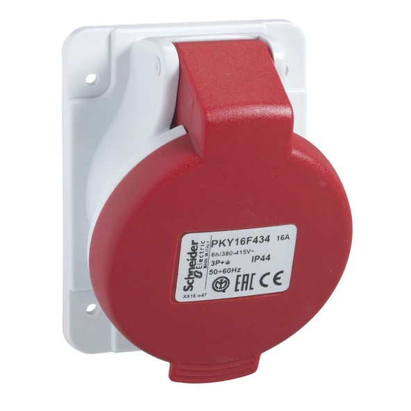 Schneider 5*32 Eğik Makina Prizi Hızlı Bağl.IP44 PKY32F435 ürün görseli 1