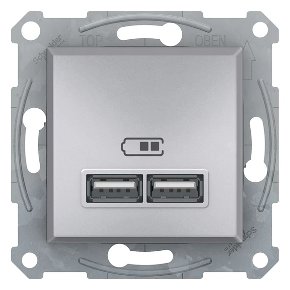 Schneider Asfora USB Prizi  2.1A Aliminyum EPH2700261 ürün görseli 1