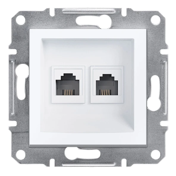 Schneider Asfora 2*RJ11 Tel. Prizi Çerçevesiz EPH4270121 ürün görseli 1