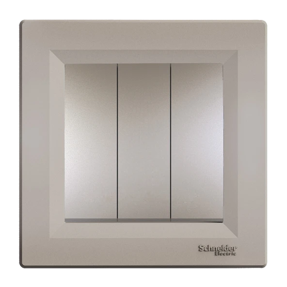 Schneider Asfora Plus Bronz Üçlü Anahtar Çerçeveli - EPH2100169 ürün görseli 1