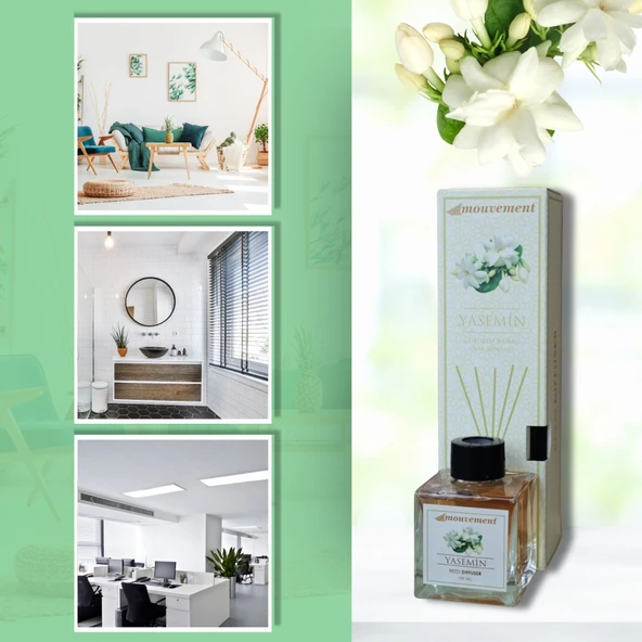 MOUVEMENT Yasemin 100 ml Bambu Çubuklu Oda Kokusu Evinize Doğal Ferahlık Ve Zarafet Katın ürün görseli 1