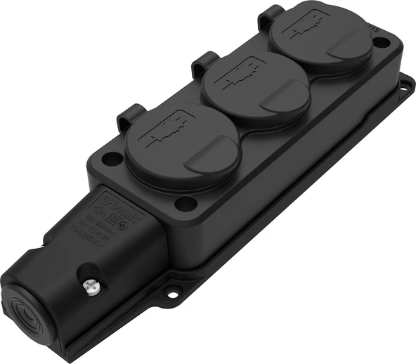 Bemis 3lü Kauçuk Grup Priz IP54 BK1-1402-3613 ürün görseli 1