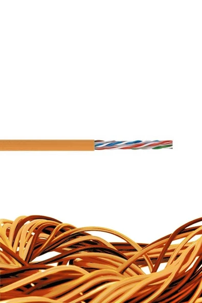 Reçber Cat6 UTP 23 AWG H.F. Data Kablo Turuncu ürün görseli 1