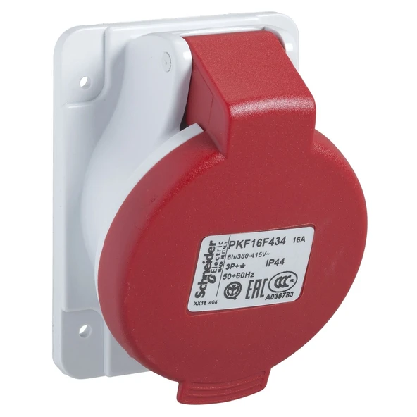 Schneider 5*16 Eğik Makina Prizi Vidalı IP44 PKF16F435 ürün görseli 1