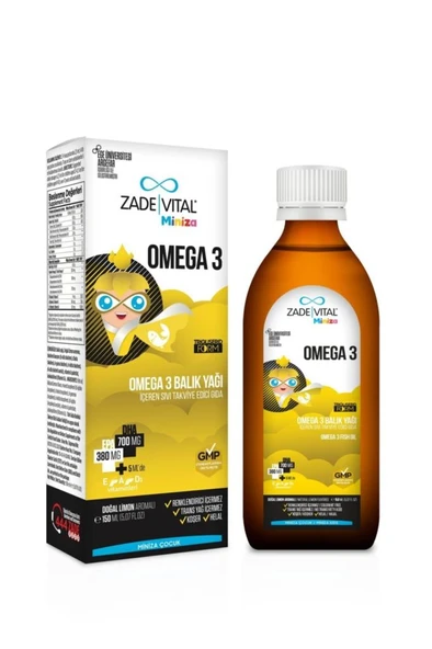 Zade Vital Miniza Omega 3 Balık Yağı Lımon Aromalı ürün görseli 1