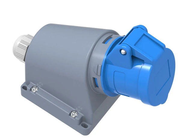 Bemis 3*16A 220V IP44 90 Derece Eğik Duvar Prizi BC1-1403-2535 ürün görseli 1