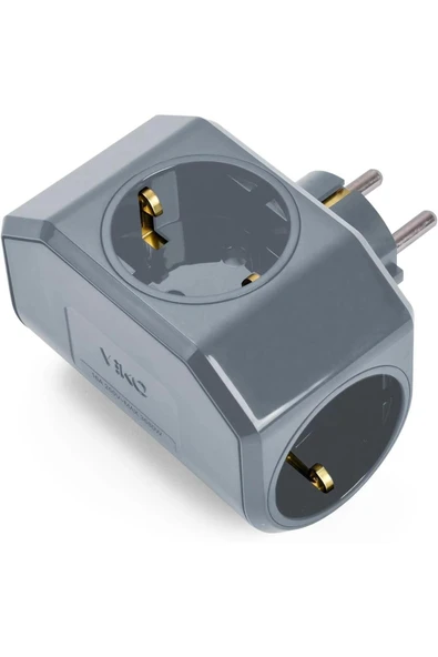 VİKO thestorex Yonca Plus Gri Üçlü Topraklı Priz Star Collection 657515 ürün görseli 1