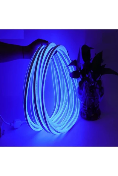 ECONA 12v Mavi Neon Led 5 Metre Prize Tak Çalıştır Esnek Neon Led Aydınlatma Neon Şerit Led ürün görseli 1