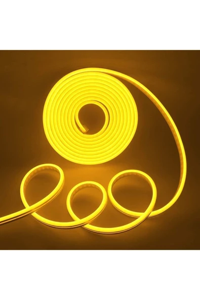 ECONA 12v Amber Neon Led 5 Metre Prize Tak Çalıştır Esnek Neon Led Aydınlatma Neon Şerit Led ürün görseli 1