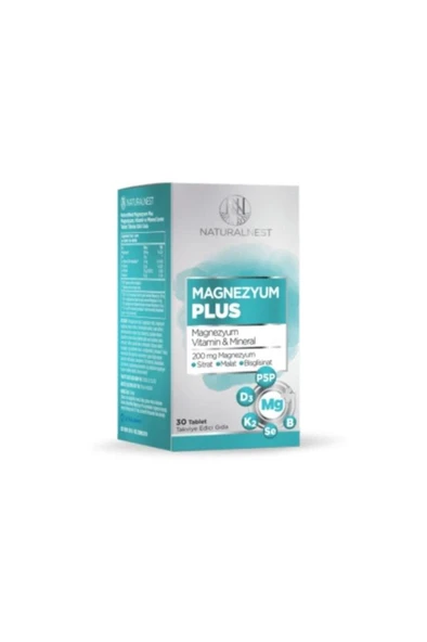 Naturalnest Magnesium Plus Takviye Edici Gıda 30 Tablet ürün görseli 1