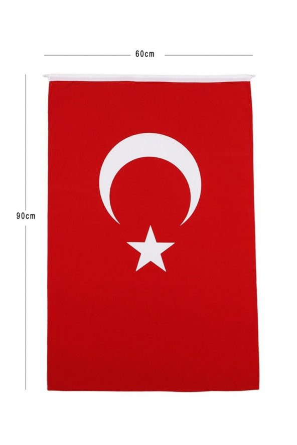 KALE BAYRAK 1. Sınıf Alpaka Kumaş Türk Bayrağı 60x90 ürün görseli 1