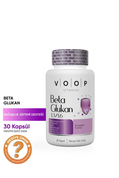 VOOP BETA GLUKAN KARA MÜRVER, C VİTAMİNİ, ÇİNKO BİTKİSEL VEGAN 30 KAPSÜL ürün görseli 1