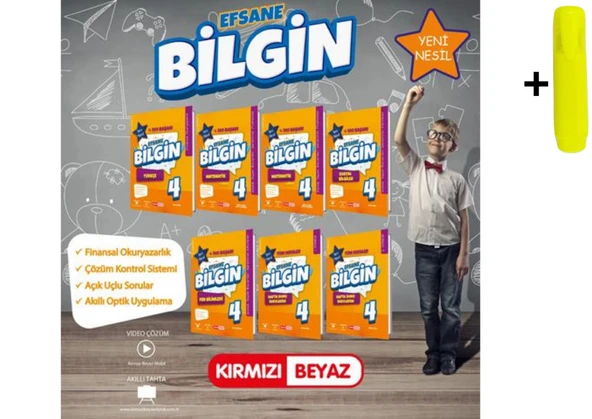 Kırmızı Beyaz Yayınları 4. Sınıf Efsane Bilgin Set Yeni ürün görseli 1