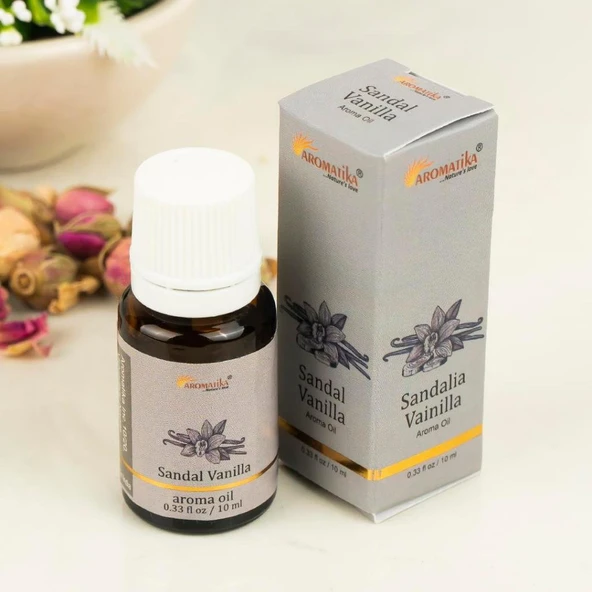 Aromatika Sandal Vanilya aromatik yağ difüzör ve buhurdanlık kokusu 10 ml ürün görseli 1