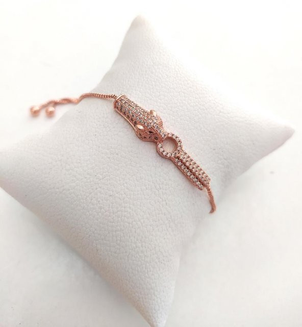 Asansörlü Swarovski Taşlı Kurt Kafası Bileklik Ayarlanabilir 9562 ürün görseli 1
