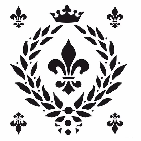 HOME DECOR MİNİ STENCIL HDM-05 25X25 ürün görseli 1