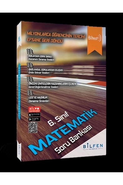 Bilfen 6.Sınıf Biltest Matematik Soru Bankası ürün görseli 1