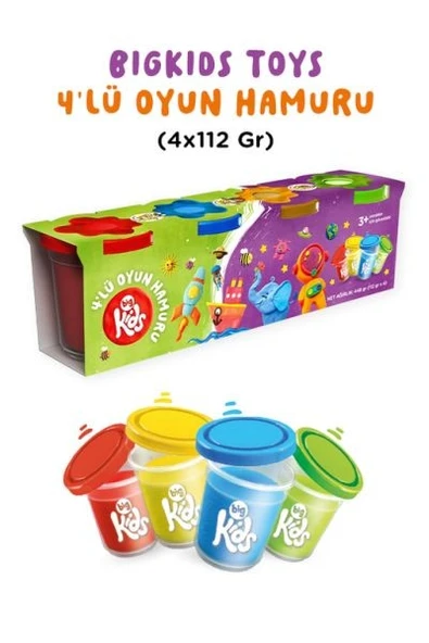 Bigkids Toys 4'Lü Oyun Hamuru 4X112 Gr ürün görseli 1
