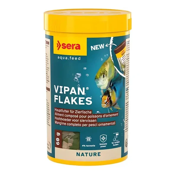 Sera Vipan Flakes Nature 250 ml  60gr Skt: 05/2028 ürün görseli 1