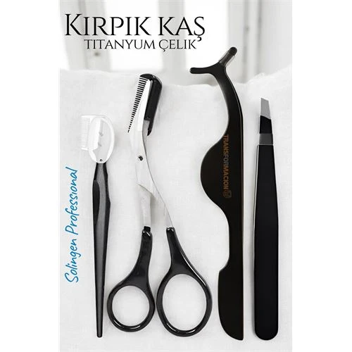 Kirpik Kaş Bakım Kiti Titanyum Çelik Solingen P47407S12843 ürün görseli 1