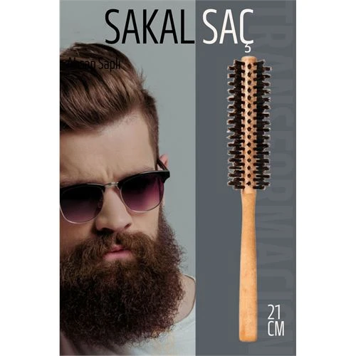 Sakal Fırçası Saç Fırçası ve Fön Fırçası Ahşap Saplı ürün görseli 1