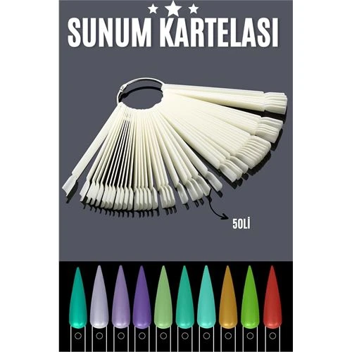 BEYAZ Protez Jel Tırnak Eğitim ve Sunum Kartelası ürün görseli 1