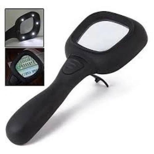 6 Ledli Ve Mor Işıklı Büyüteç 60mm - Resim 7