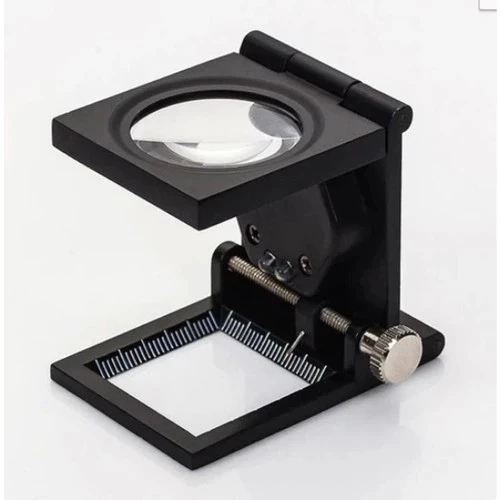28x28 Mm Katlanır Sayaçlı Metal Lüp, 2 Led Işıklı Büyüteç Tekstil Th9005a ürün görseli 1