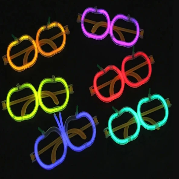 Glow  Elma Gözlük - Glow Partisi Gözlüğü - Glow  Gözlük 12 Adet ürün görseli 1
