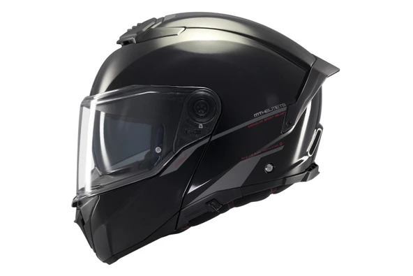 KASK MT ATOM 2 A1 ÇENE AÇILIR PARLAK SİYAH ürün görseli 1