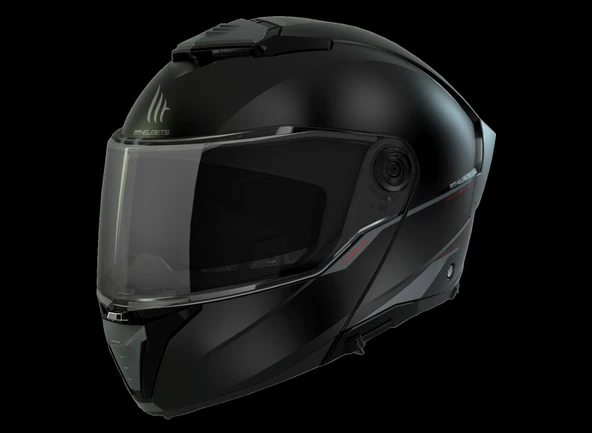 KASK MT ATOM 2 A11 ÇENE AÇILIR MAT SİYAH ürün görseli 1