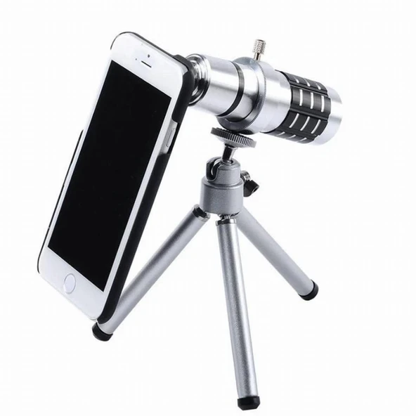 İphone5,5s,i̇phone4.4s Için Alüminyum 14x Optik Zoom Yakından Görüntü Çekme Dürbün ürün görseli 1